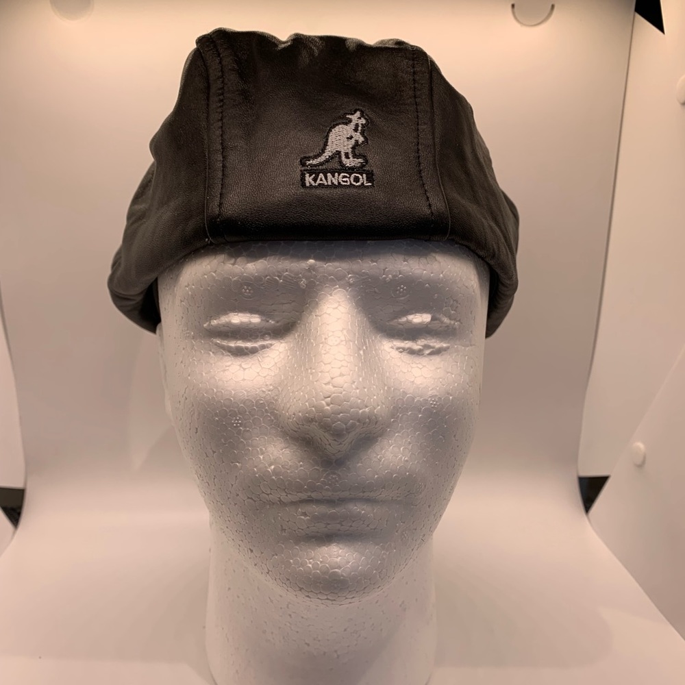 Kangol 504 Cap Authentic!  My hat size is 7 1/8 or 22.5 inches measured…Blk Lthr